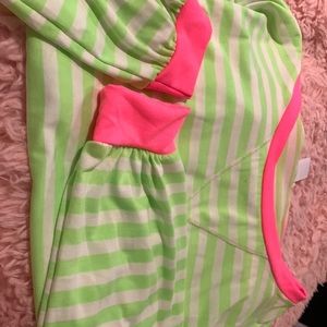 Soft stripe jersey shirt . Striped with pink bottom